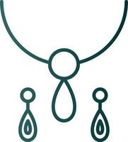 Jewelry Line Gradient Icon vector