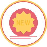 New Tag Flat Circle Icon vector