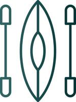 Kayak Line Gradient Icon vector