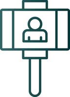 Vlogger Line Gradient Icon vector