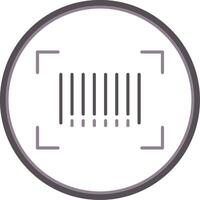 Bar Code Flat Circle Icon vector