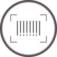 Bar Code Flat Circle Icon vector