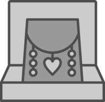 Necklace Line Filled Greyscale Icon Design vector