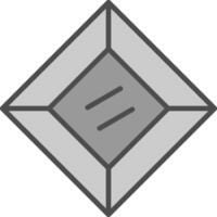 Gem Line Filled Greyscale Icon Design vector