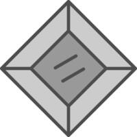 Gem Line Filled Greyscale Icon Design vector