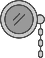 Monocle Line Filled Greyscale Icon Design vector