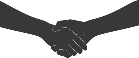 Silhouette Joining Hands holding in Harmony and Peace Between Races vector