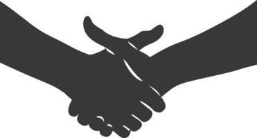 Silhouette Joining Hands holding in Harmony and Peace Between Races vector