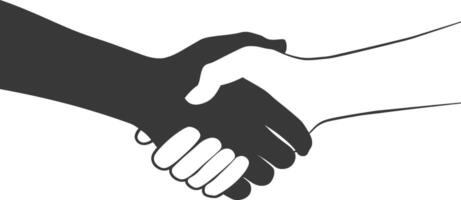 Silhouette Joining Hands holding in Harmony and Peace Between Races vector