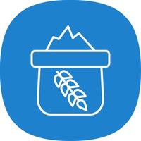 Flour Line Curve Icon Design vector