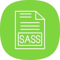 Sass Line Curve Icon Design vector