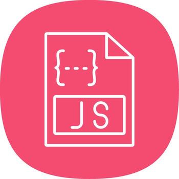 Js Line Curve Icon Design vector