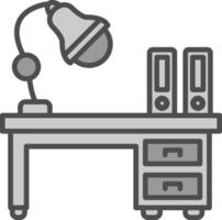 Workspace Line Filled Greyscale Icon Design vector