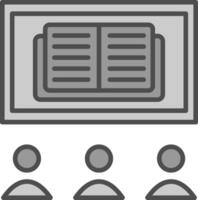 OnLine Filled Greyscale Multi Circle Learning Line Filled Greyscale Icon Design vector