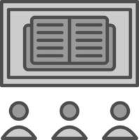 OnLine Filled Greyscale Multi Circle Learning Line Filled Greyscale Icon Design vector