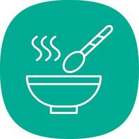 Soup Line Curve Icon Design vector