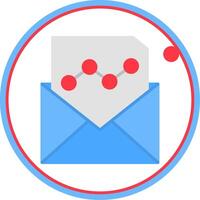 Email Marketing Flat Circle Icon vector