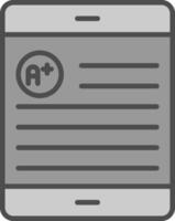 Ebook Line Filled Greyscale Icon Design vector