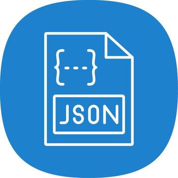 Json Line Curve Icon Design vector