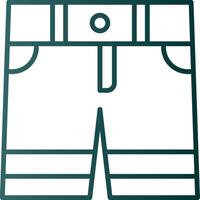 icono de degradado de línea de pantalones cortos vector