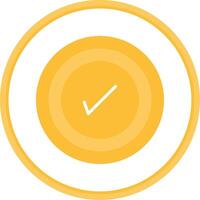 Goals Completion Flat Circle Icon vector