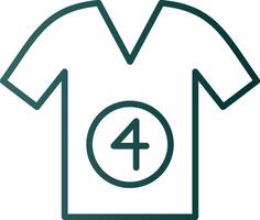 Shirt Line Gradient Icon vector