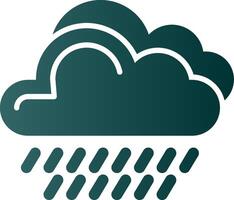 Rain Glyph Gradient Icon vector