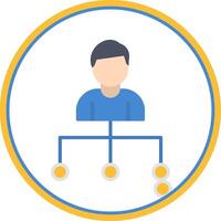 Hierachy Flat Circle Icon vector