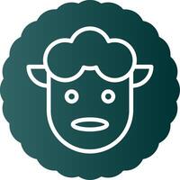 Sheep Glyph Gradient Icon vector