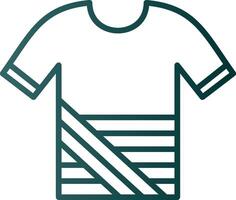 icono de gradiente de línea de camisa vector