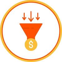 Conversion Optimization Flat Circle Icon vector