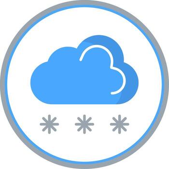Cloud Computing Flat Circle Icon vector