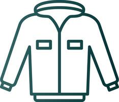 Jacket Line Gradient Icon vector