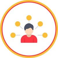 Communities Networks Flat Circle Icon vector