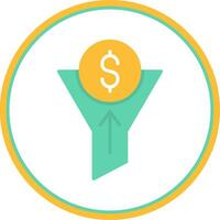 Traffic Conversion Flat Circle Icon vector