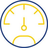 Speedo Meter Line Two Colour Icon Design vector