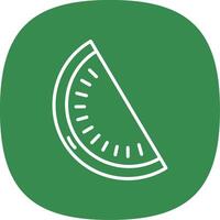 Watermelon Line Curve Icon Design vector