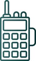 Walkie Talkie Line Gradient Icon vector