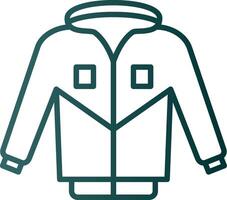 icono de degradado de línea de chaqueta vector