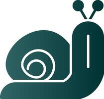 Snail Glyph Gradient Icon vector