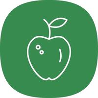 Apple Line Curve Icon Design vector