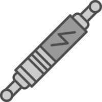 Spark Plug Line Filled Greyscale Icon Design vector