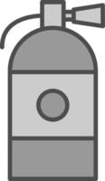 Fire Extinguisher Line Filled Greyscale Icon Design vector