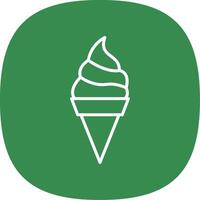 Ice Cream Line Curve Icon Design vector