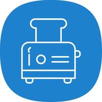 Toaster Line Curve Icon Design vector