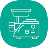 Meat Grinder Line Curve Icon Design vector