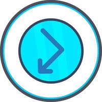 Bounce Flat Circle Icon vector