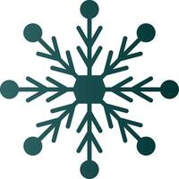Snowflake Glyph Gradient Icon vector