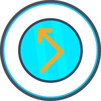 Bounce Flat Circle Icon vector