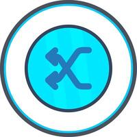 Shuffle Flat Circle Icon vector